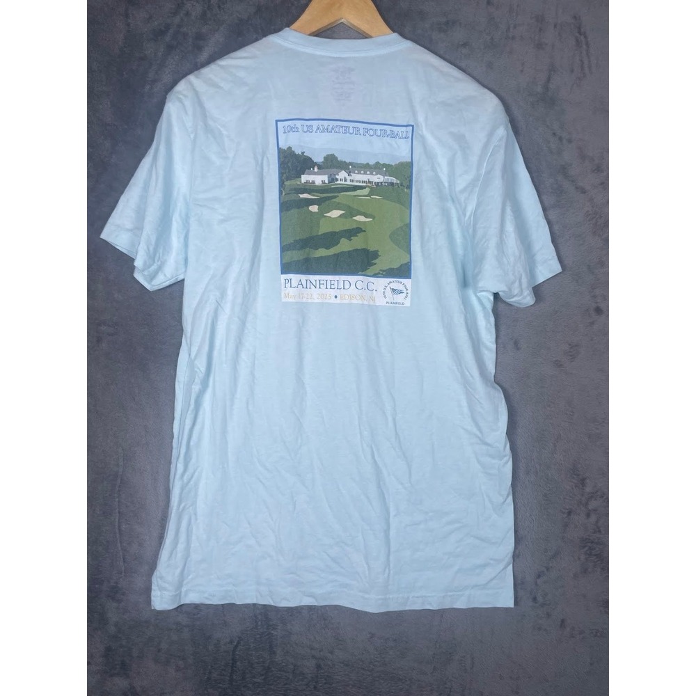 NWT Imperial Mens Large 10th US Amateur Four-Ball Plainfield Golf T-Shirt Blue